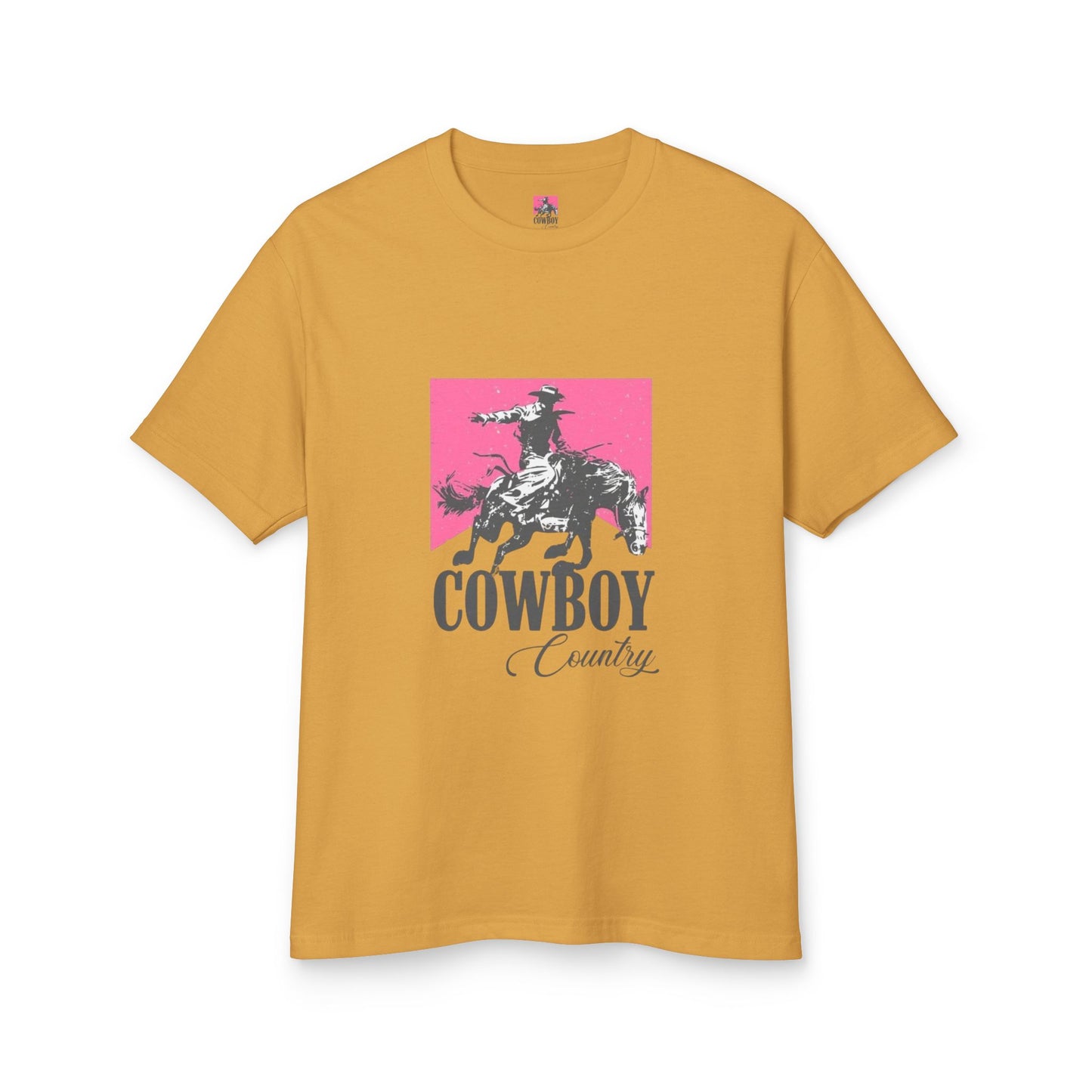 T-Shirt Unisex Cotton CowBoy by Mariu del Campo — artwork detail close-up
