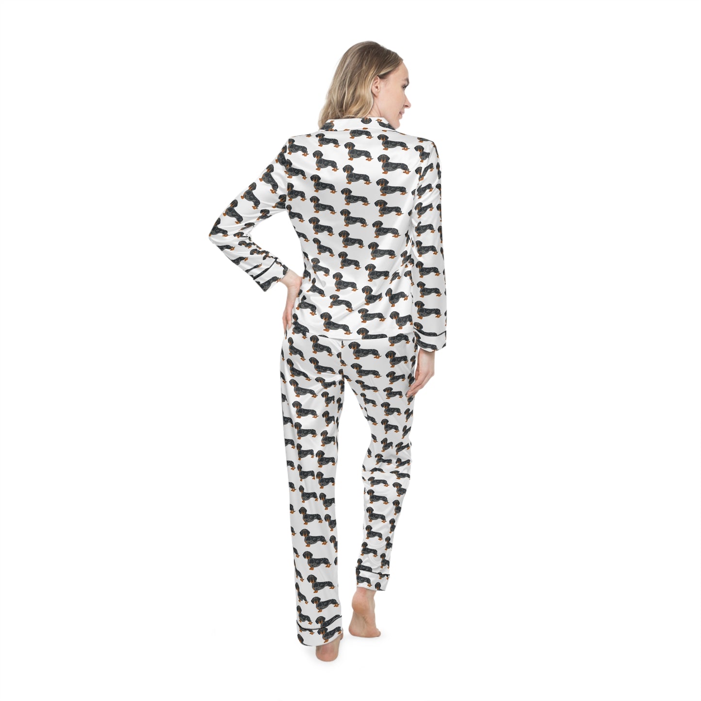 Pajamas Women's Satin Dachshund — by Mariu del Campo