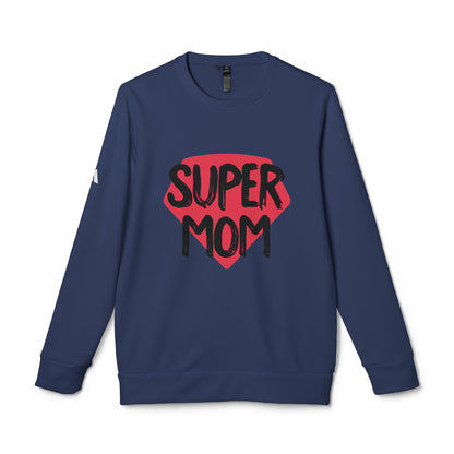 adidas® Unisex Fleece Crewneck Sweatshirt Super Mom — by Mariu del Campo