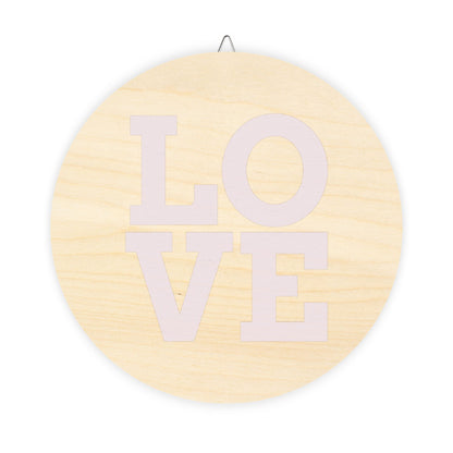 Signs love in Wood by Mariu del Campo.