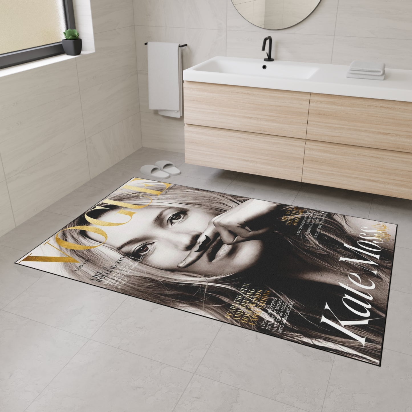 Floor Mat Kate Moss by Mariu del Campo.