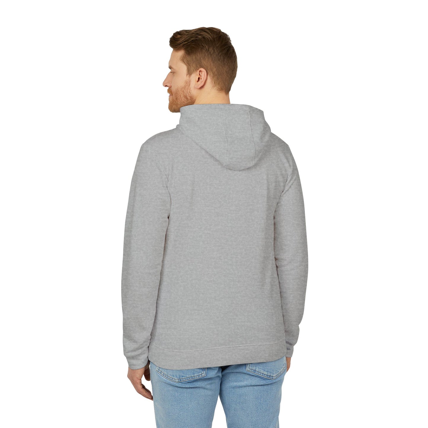 adidas® Unisex Fleece Hoodie Ride the Waves Fearlessly — by Mariu del Campo