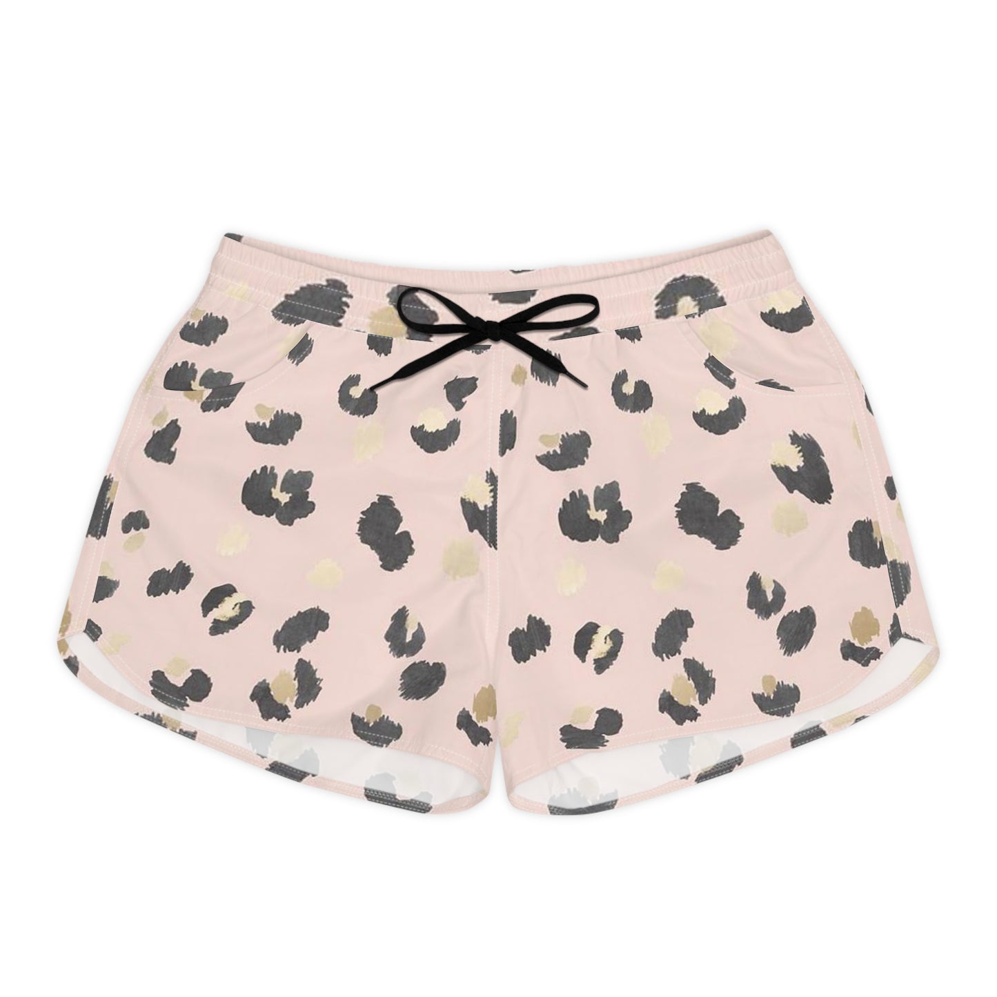 Shorts Women's Casual Leopard by Mariu del Campo — back view with drawstring