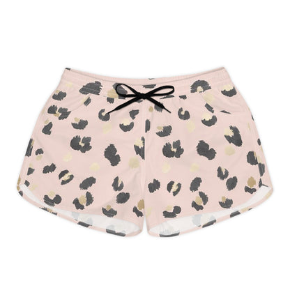 Shorts Women's Casual Leopard by Mariu del Campo — back view with drawstring