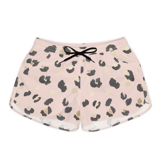 Shorts Women's Casual Leopard by Mariu del Campo — back view with drawstring