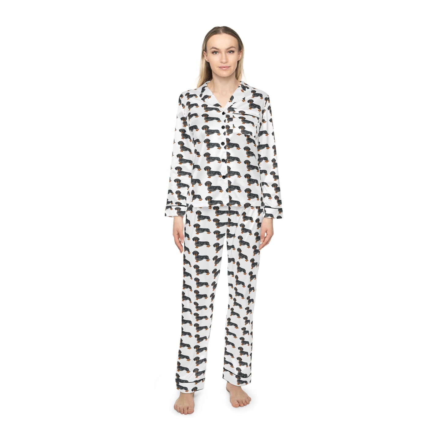 Pajamas Women's Satin Dachshund — by Mariu del Campo