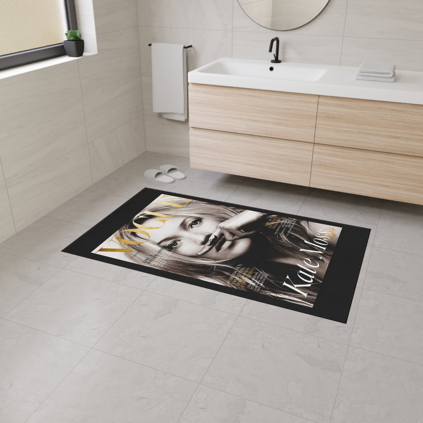 Floor Mat Kate Moss by Mariu del Campo.