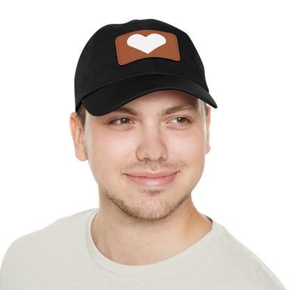 Hat with Leather Patch (Rectangle) love by Mariu del Campo.