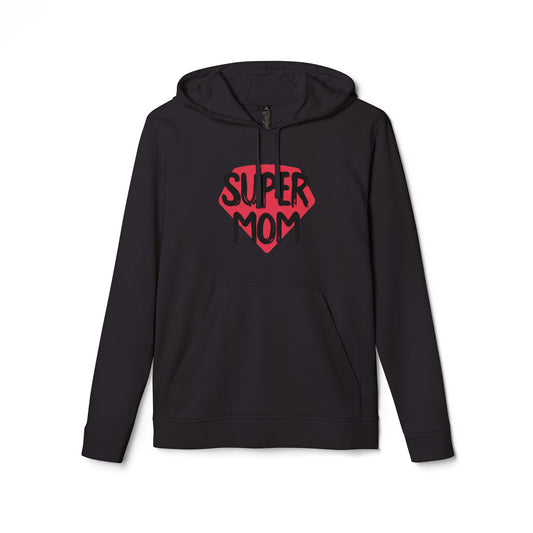 adidas® Unisex Fleece Hoodie Super Mom — by Mariu del Campo