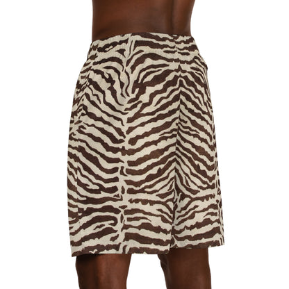 Safari Print Jogger Shorts by Mariu del Campo.