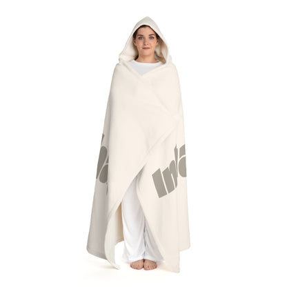 Blanket Hooded Sherpa Fleece Inhala Exhala by Mariu del Campo.