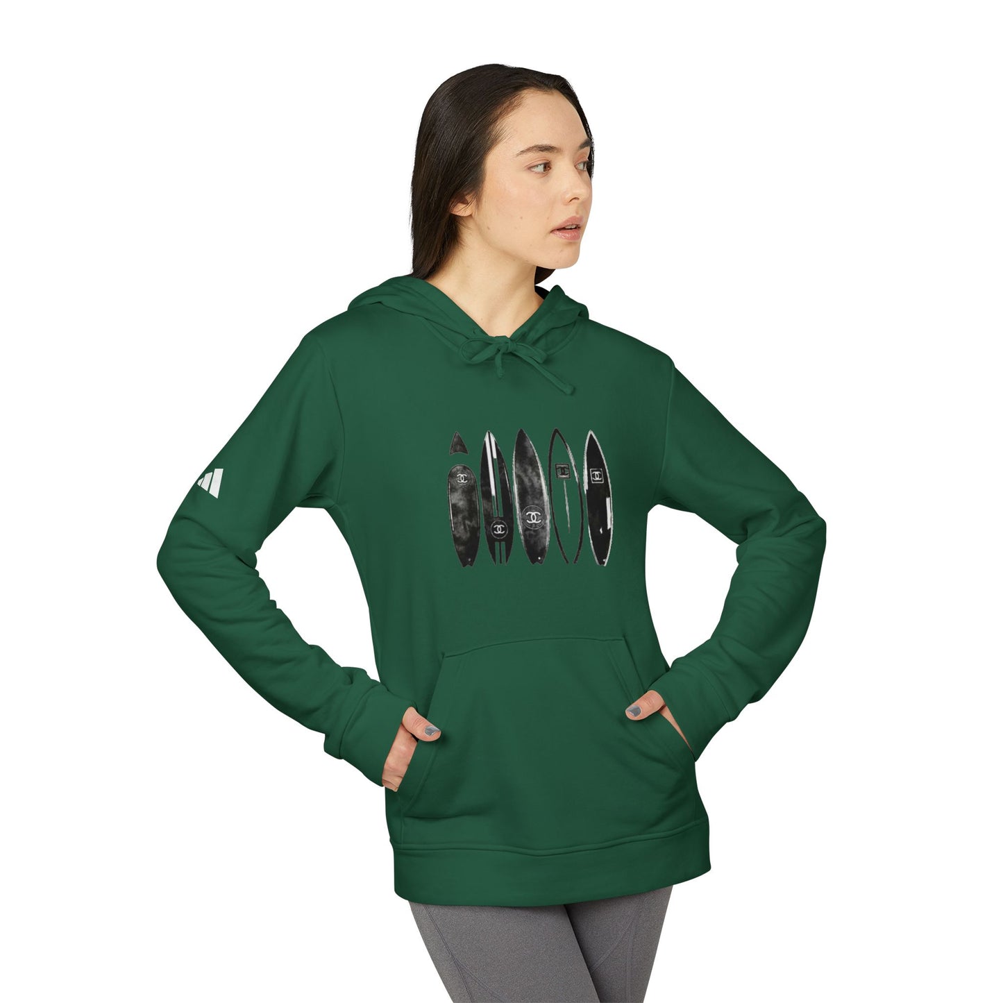 adidas® Unisex Fleece Hoodie Surf — by Mariu del Campo