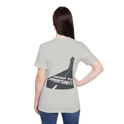 T-Shirt Unisex Road to Opportunity — Mariu del Campo