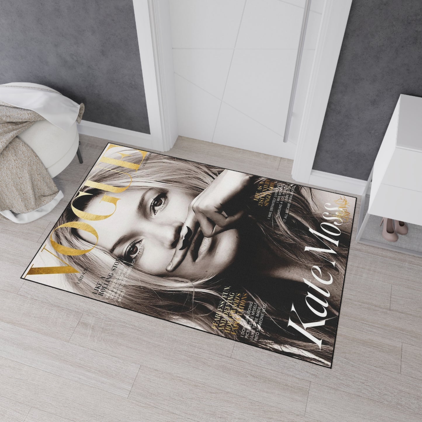 Floor Mat Kate Moss by Mariu del Campo.