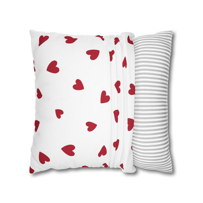 Pillowcase Spun Polyester Square heart by Mariu del Campo.