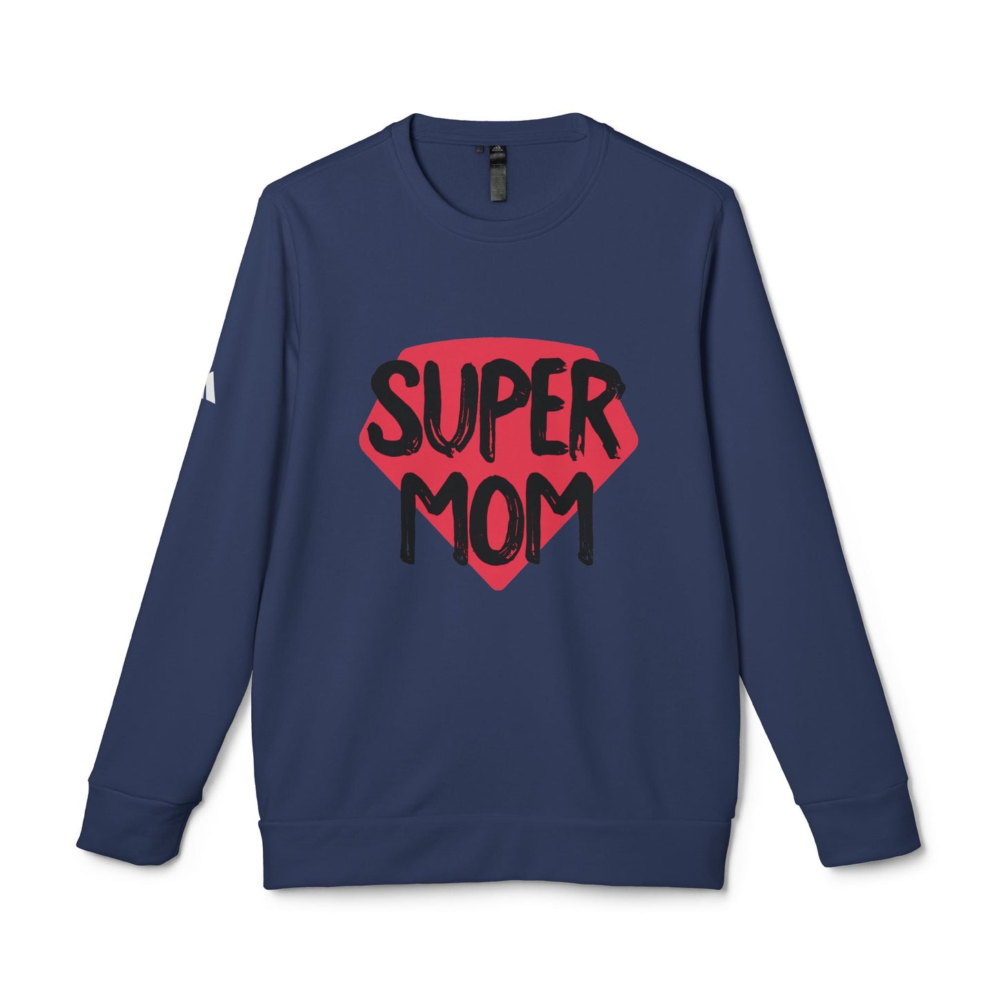 adidas® Unisex Fleece Crewneck Sweatshirt Super Mom by Mariu del Campo.