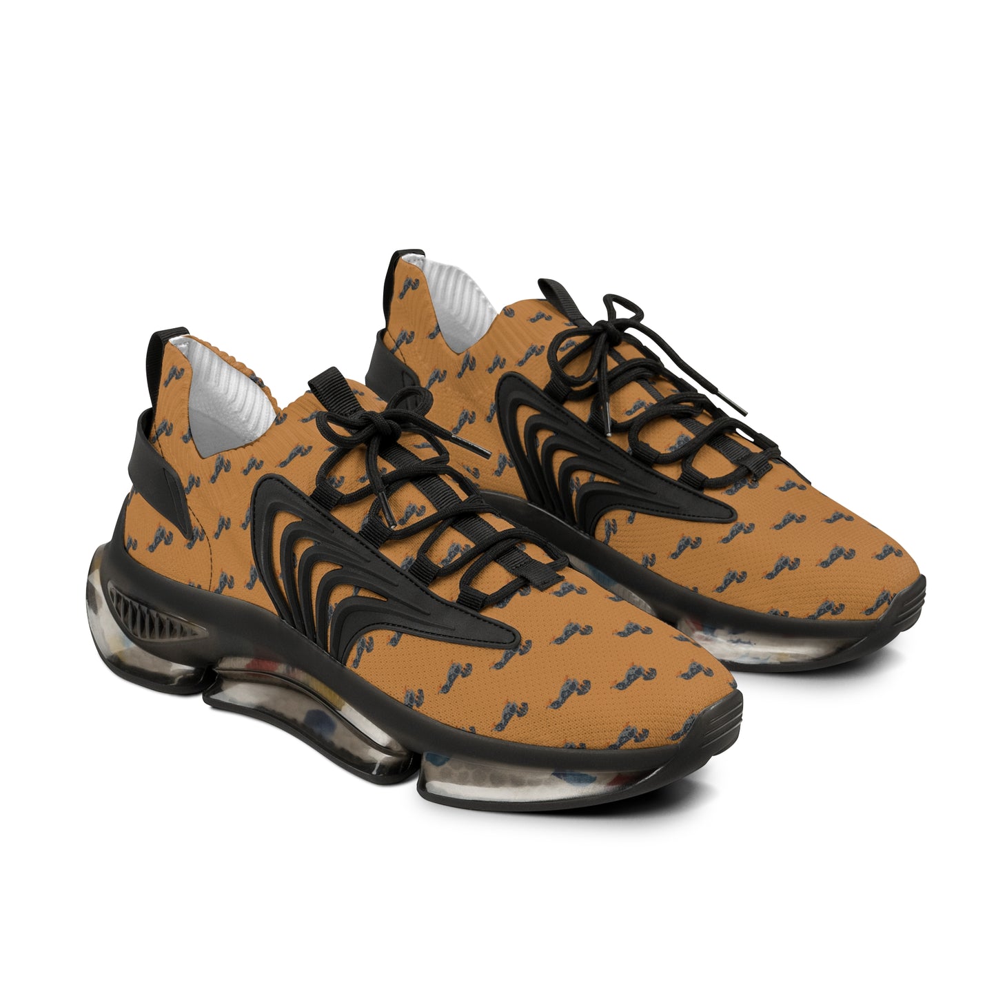 Sneakers Unisex Mesh Dachshund by Mariu del Campo — white sole option top view