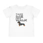 T-Shirt Toddler Dachshund by Mariu del Campo — artwork detail close-up