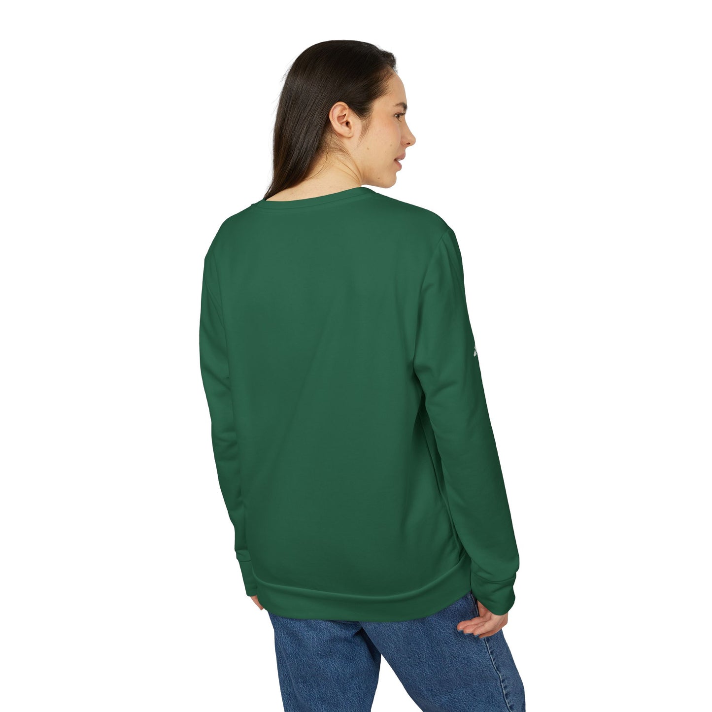 adidas® Unisex Fleece Crewneck Sweatshirt Super Mom — by Mariu del Campo