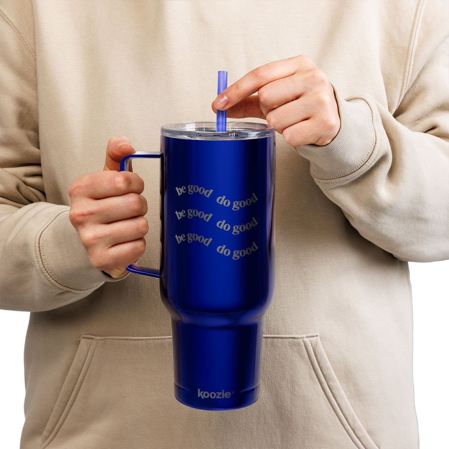Insulated Tumbler 40oz with Engraved Be Good Do Good by Mariu del Campo.
