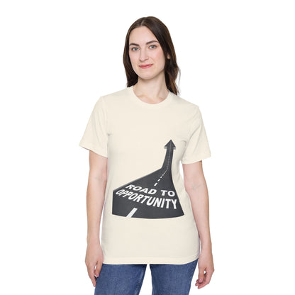 T-Shirt Unisex Road to Opportunity — Mariu del Campo