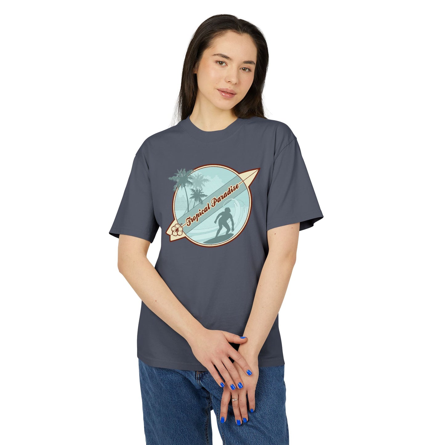 T-Shirt Unisex Heavy Faded tropical by Mariu del Campo.