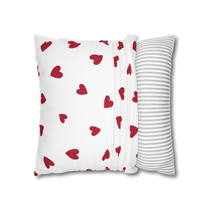 Pillowcase Spun Polyester Square heart by Mariu del Campo.