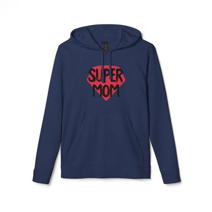 adidas® Unisex Fleece Hoodie Super Mom by Mariu del Campo.