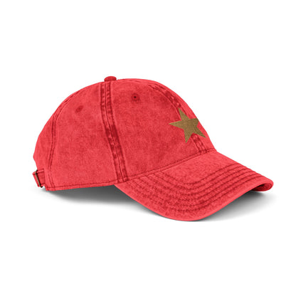Hat Cap Vintage Golden Star Embroidered — by Mariu del Campo