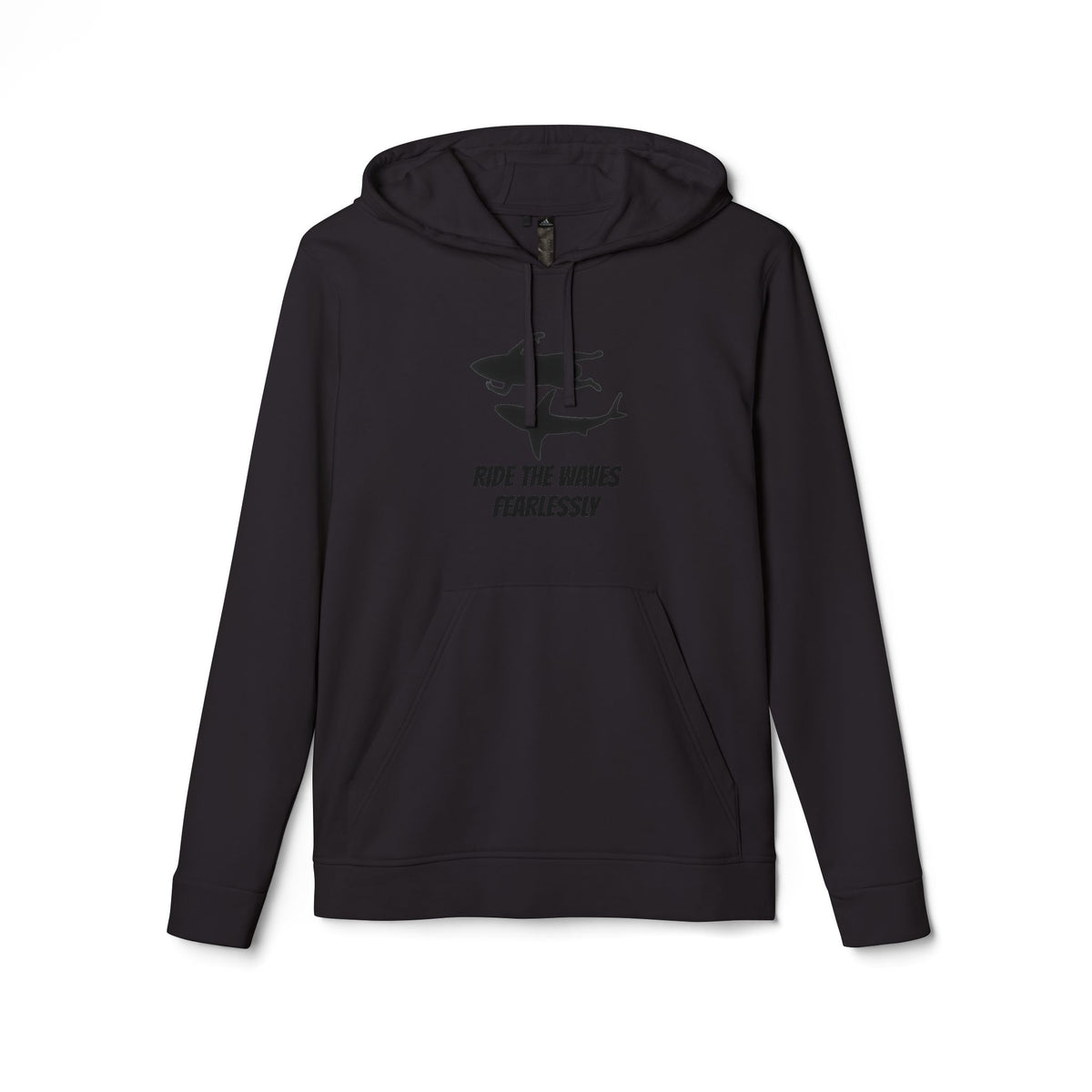 adidas® Unisex Fleece Hoodie Ride the Waves Fearlessly — by Mariu del Campo