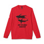 adidas® Unisex Fleece Crewneck Ride the Waves Fearlessly — by Mariu del Campo