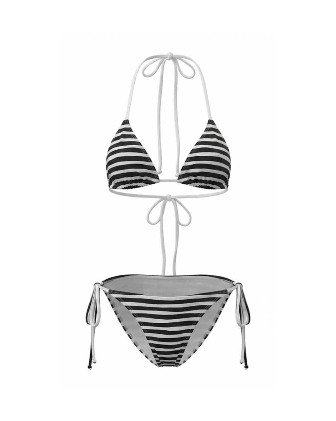 Swimsuit Women's Bikini Black Striped — by Mariu del Campo