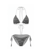 Swimsuit Women's Bikini Black Striped — by Mariu del Campo