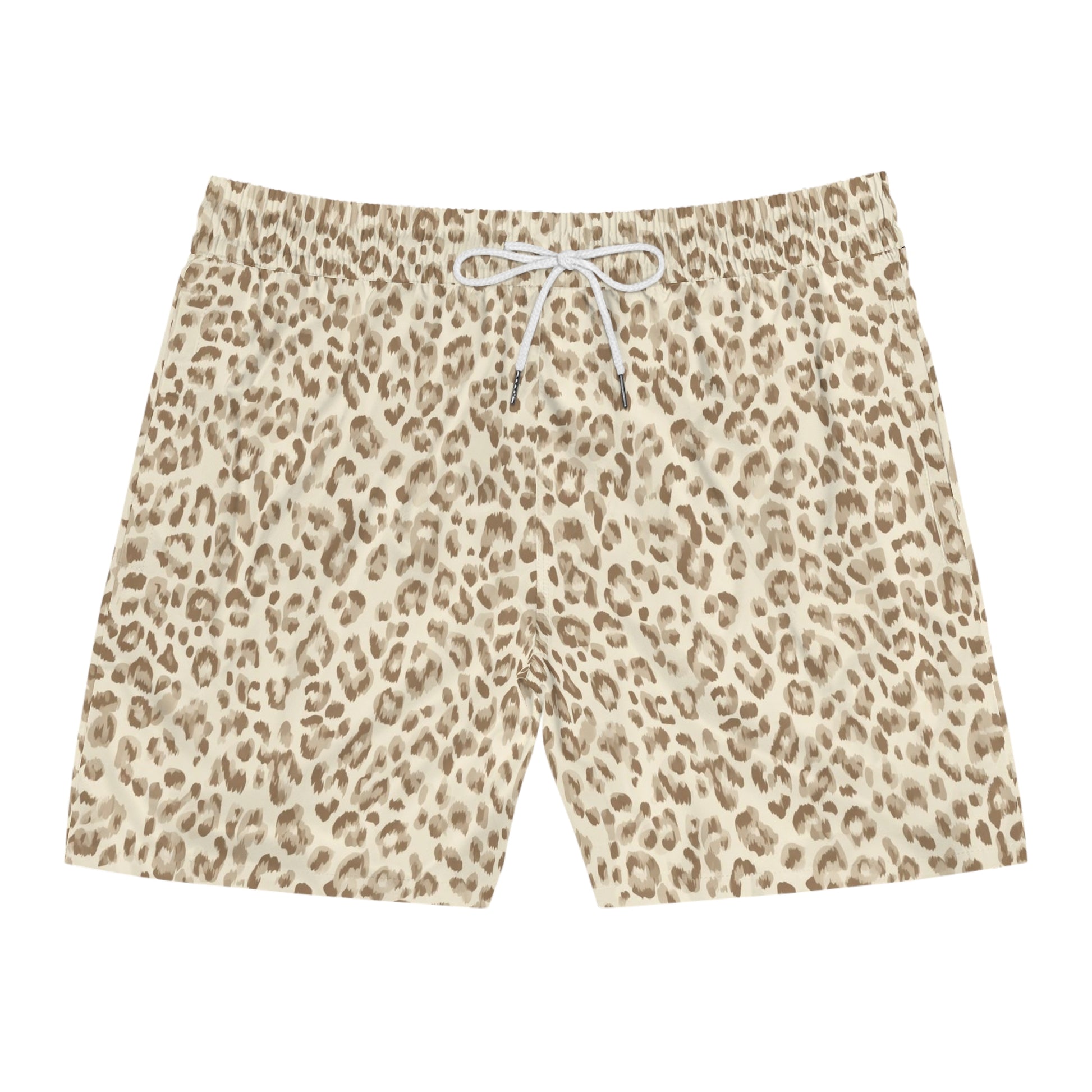 Swim Shorts Unisex Leopard Print by Mariu del Campo — lifestyle at pool