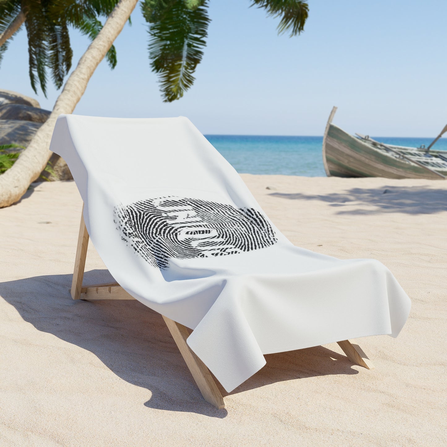 Towel Beach Fingerprint Unique by Mariu del Campo.