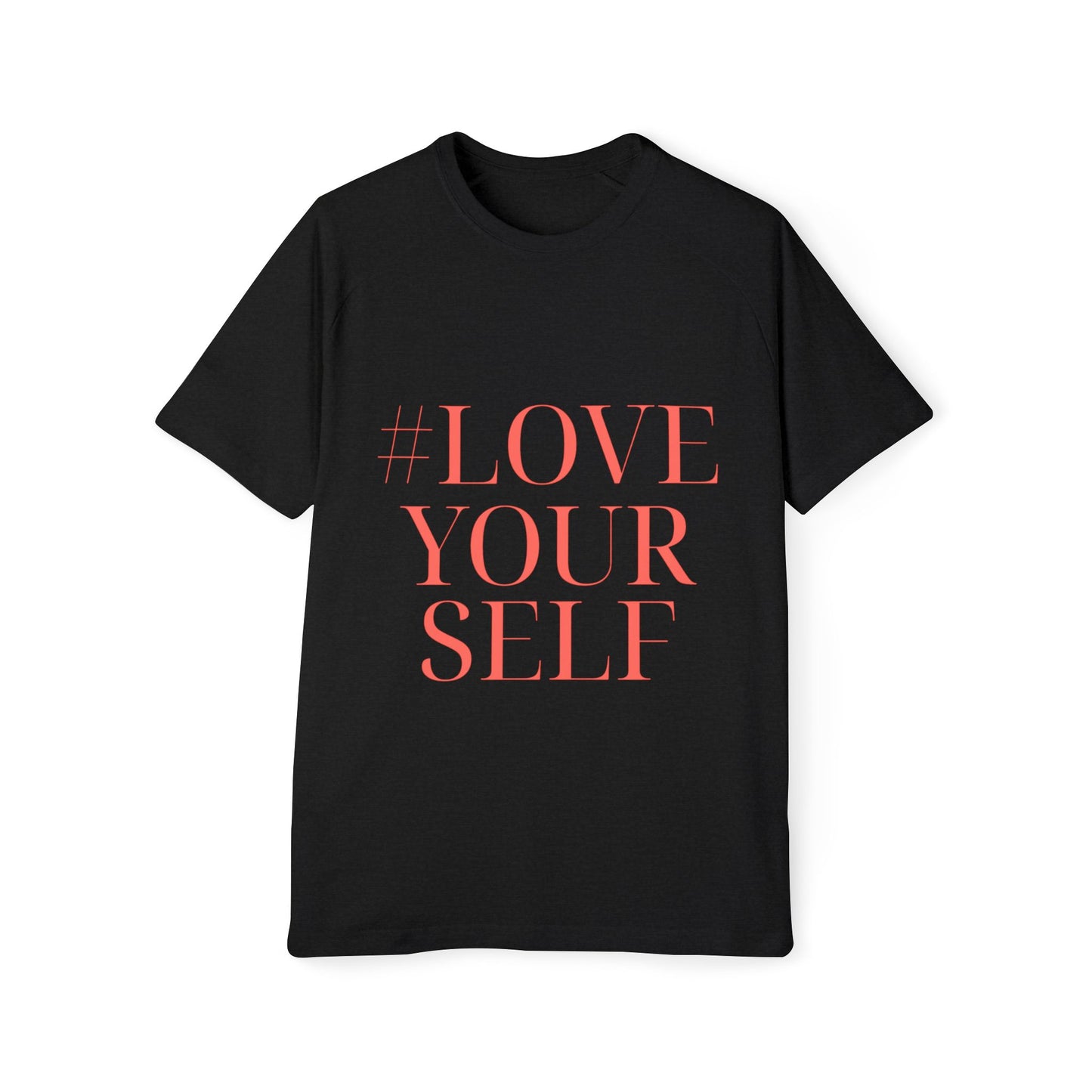 T-Shirt #LoveYourSelf Men's Raglan by Mariu del Campo.