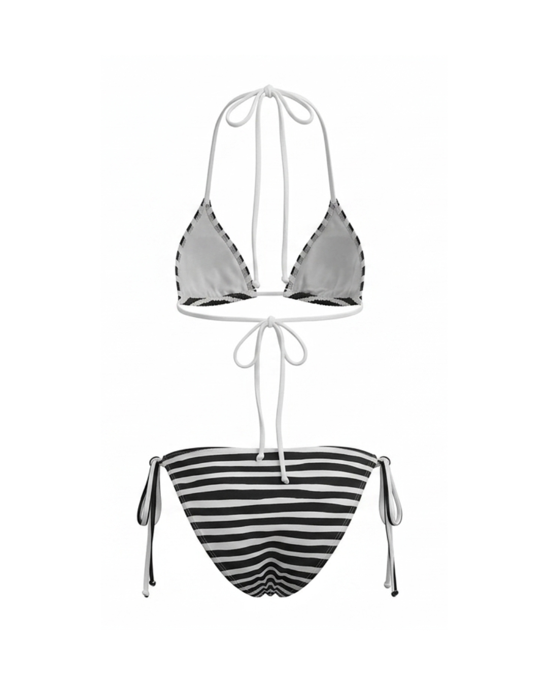 Swimsuit Women's Bikini Black Striped — by Mariu del Campo
