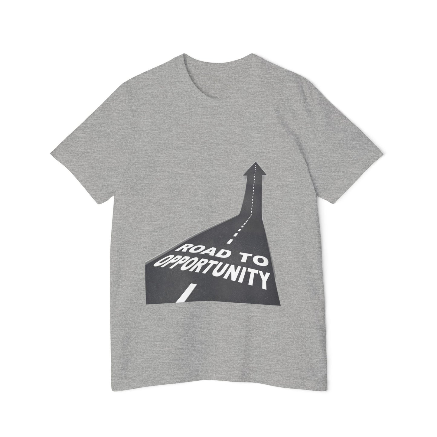 T-Shirt Unisex Road to Opportunity by Mariu del Campo — artwork detail close-up