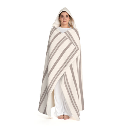 Blanket Hooded Sherpa Striped by Mariu del Campo — hood detail close-up