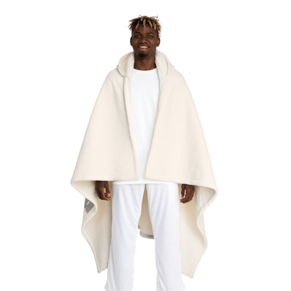 Blanket Hooded Sherpa Fleece Inhala Exhala by Mariu del Campo.