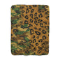 Sherpa Blanket Camo Leopard Fleece Throw by Mariu del Campo — 30x40 flat lay