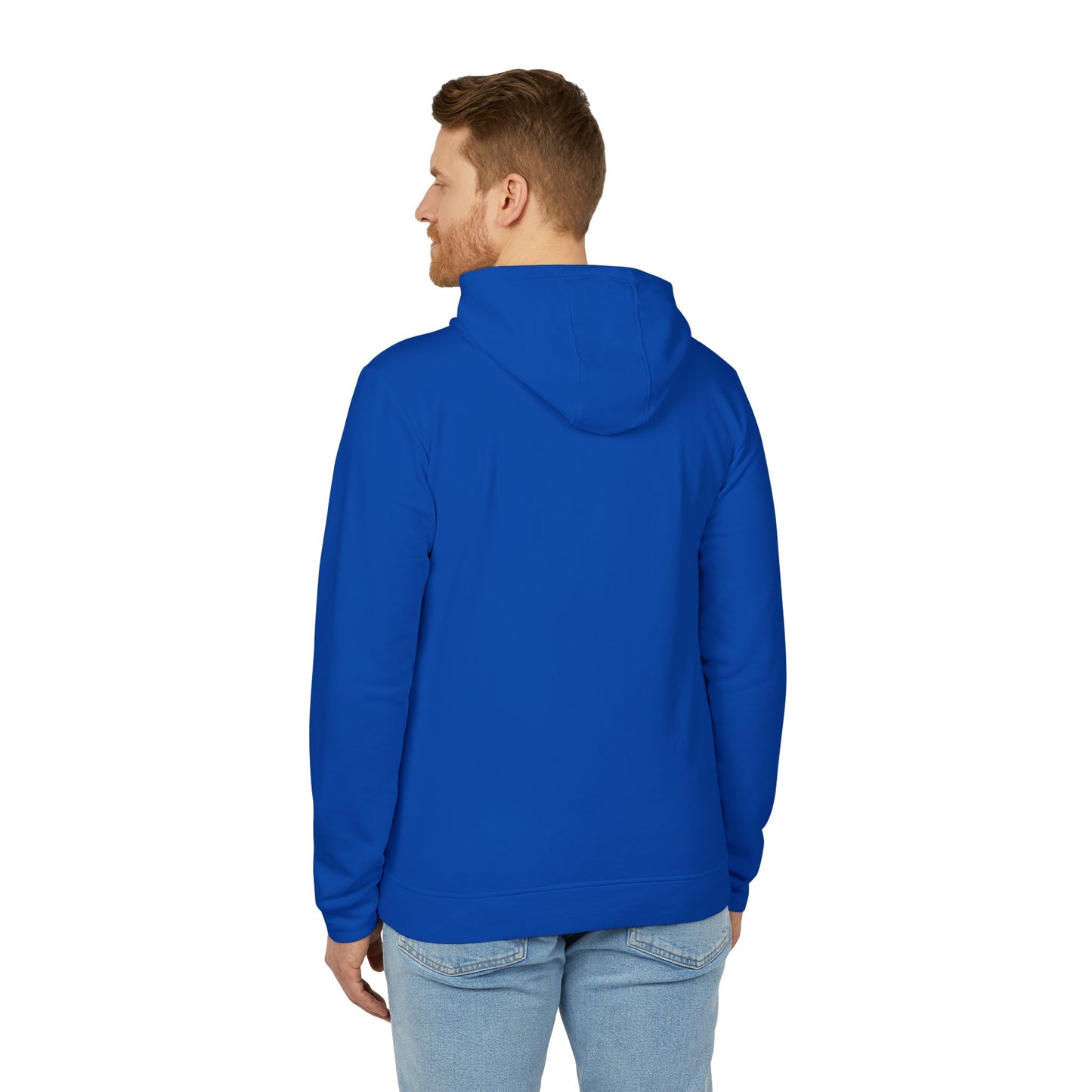 adidas® Unisex Fleece Hoodie Ride the Waves Fearlessly — by Mariu del Campo