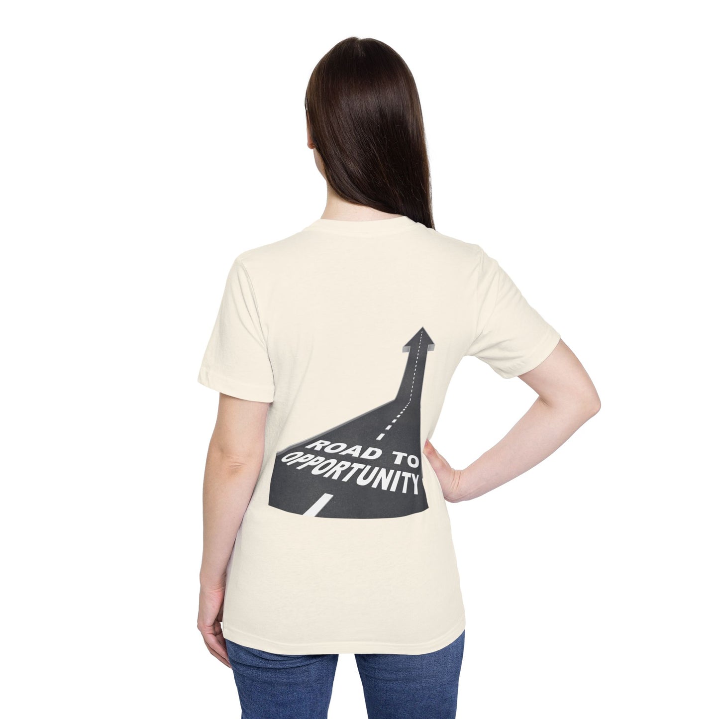 T-Shirt Unisex Road to Opportunity — Mariu del Campo