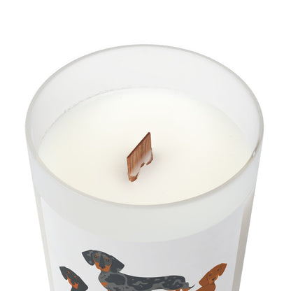 Candle Frosted Glass 11oz Dachshund Trio — Mariu del Campo