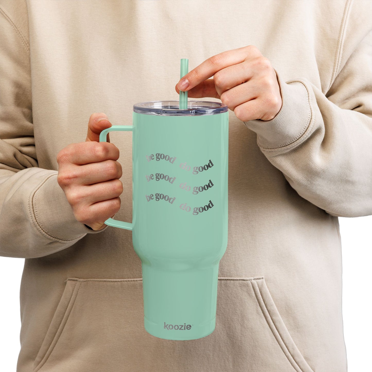 Insulated Tumbler 40oz with Engraved Be Good Do Good by Mariu del Campo.