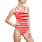 Swimsuit Women's One-Piece with Bold Red AMOOOR by Mariu del Campo.