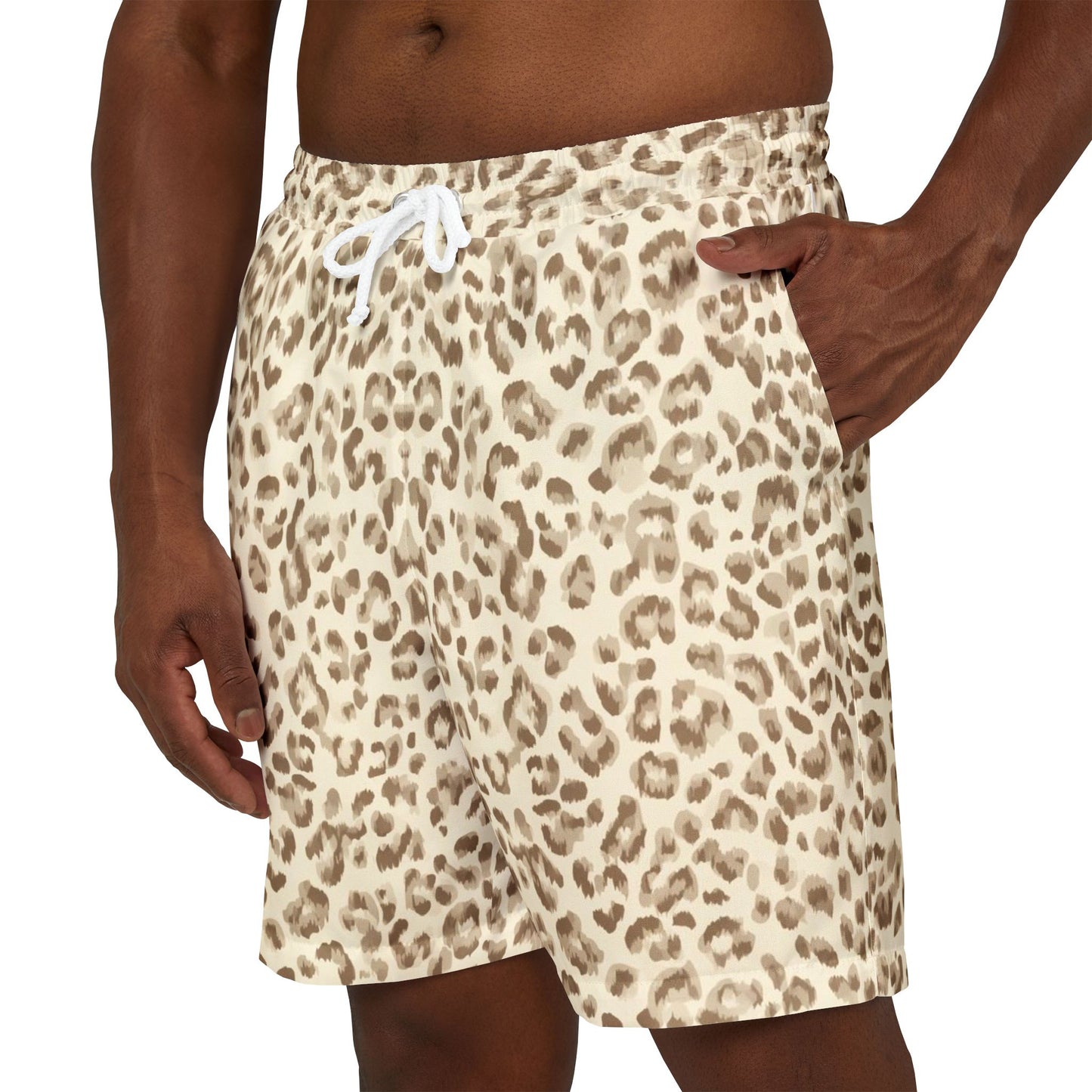 Swim Shorts Unisex Leopard Print by Mariu del Campo.