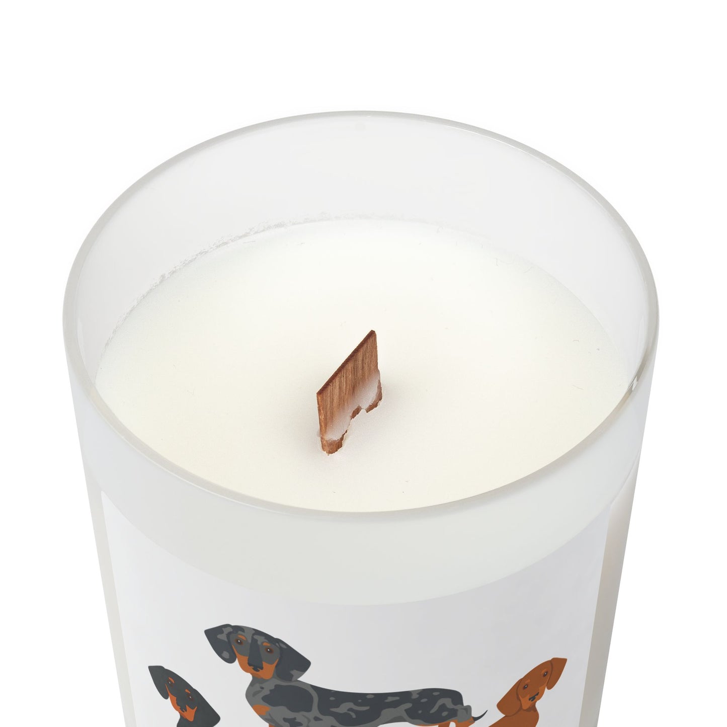 Candle Frosted Glass 11oz Dachshund Trio — Mariu del Campo
