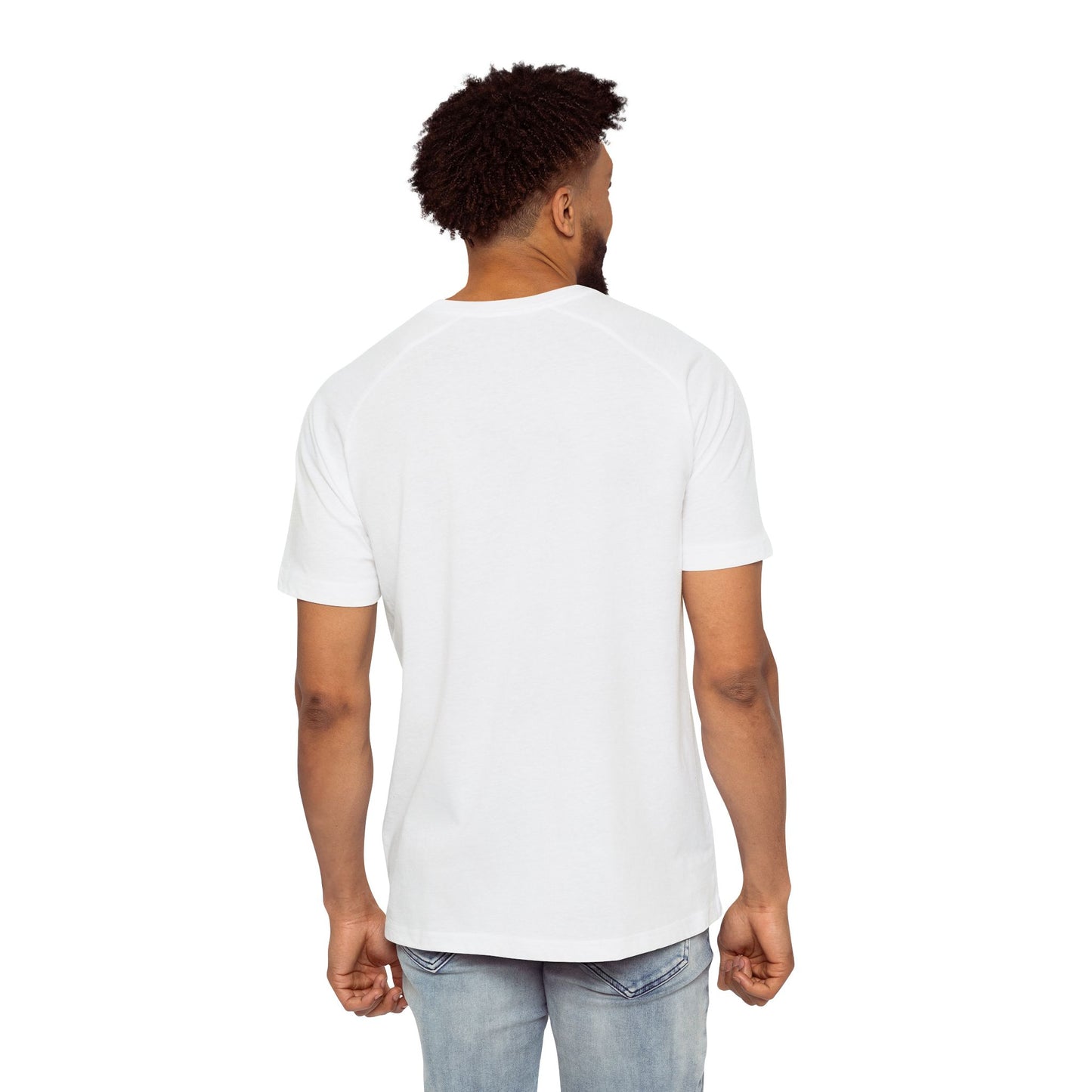 T-Shirt #LoveYourSelf Men's Raglan by Mariu del Campo.