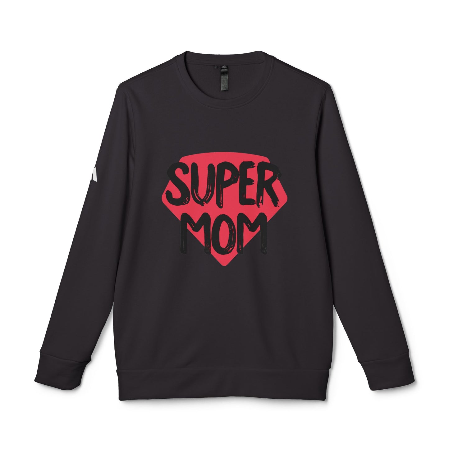 adidas® Unisex Fleece Crewneck Sweatshirt Super Mom by Mariu del Campo.